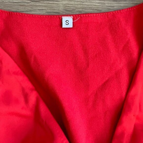 Superdown Farrah Ruched Dress Size S in Red - Picture 4 of 5